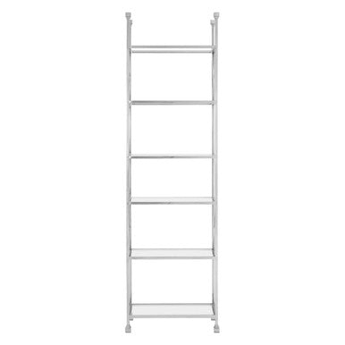 Cross Design 6 Tier Tempered Glass Shelving Unit