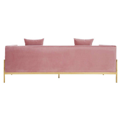3 Seater Pink Velvet Sofa