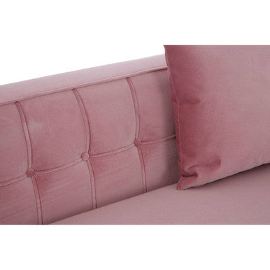 3 Seater Pink Velvet Sofa
