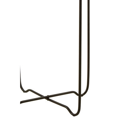 Gold Round Top Side Table with Black Metal Base