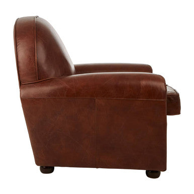 Brown Leather Classic Armchair