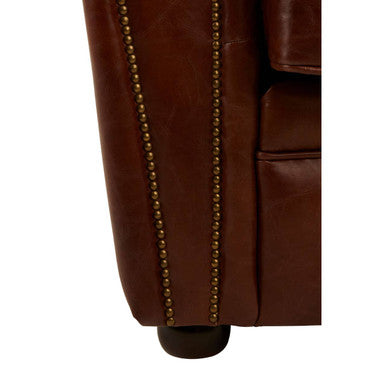 Brown Leather Classic Armchair