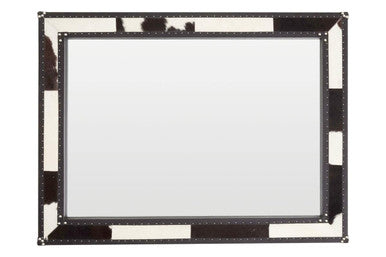 Black and White Cowhide Wall Mirror