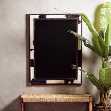 Black and White Cowhide Wall Mirror