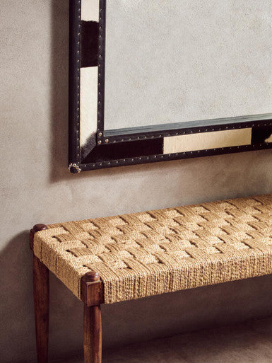 Black and White Cowhide Wall Mirror