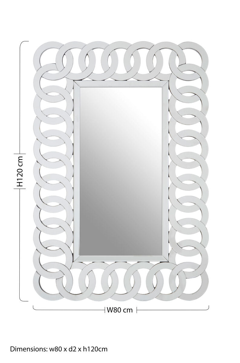 Gianna Wall Mirror with Sculptural Frame