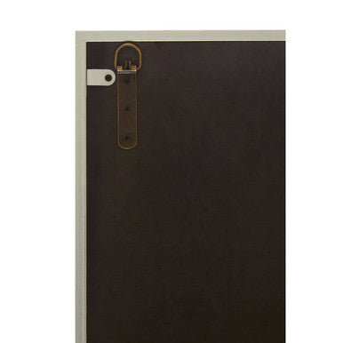 Square Grid Silver Frame Wall Mirror