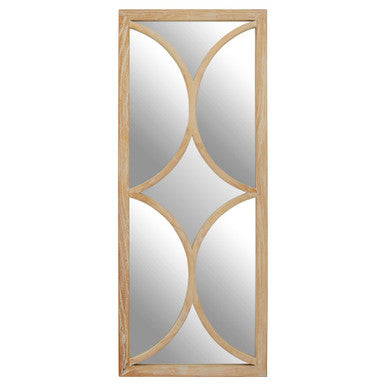 White and Natural Wall Mirror