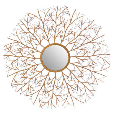 Twig Wall Mirror in Antique Gold