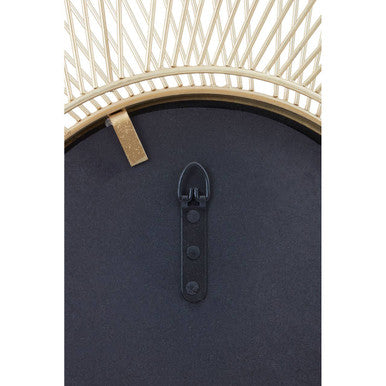 Twisted Wire Round Wall Mirror in Gold
