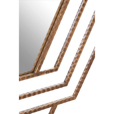 Antique Gold Hexagon Wall Mirror