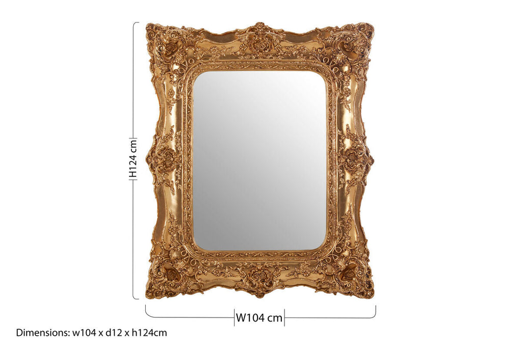 Gold Bevelled Edge Wall Mirror