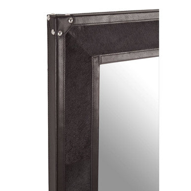 Leather Frame Mirror with Strap Detail