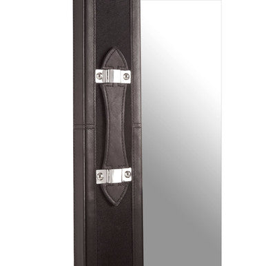 Leather Frame Mirror with Strap Detail