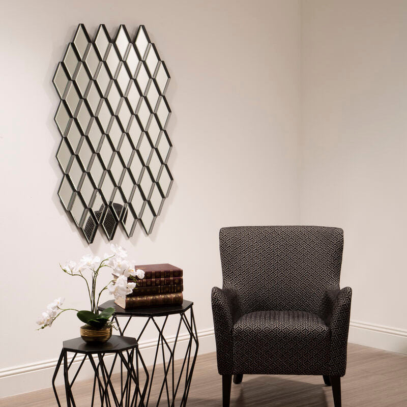 Reva Wall Mirror in Grey and Clear