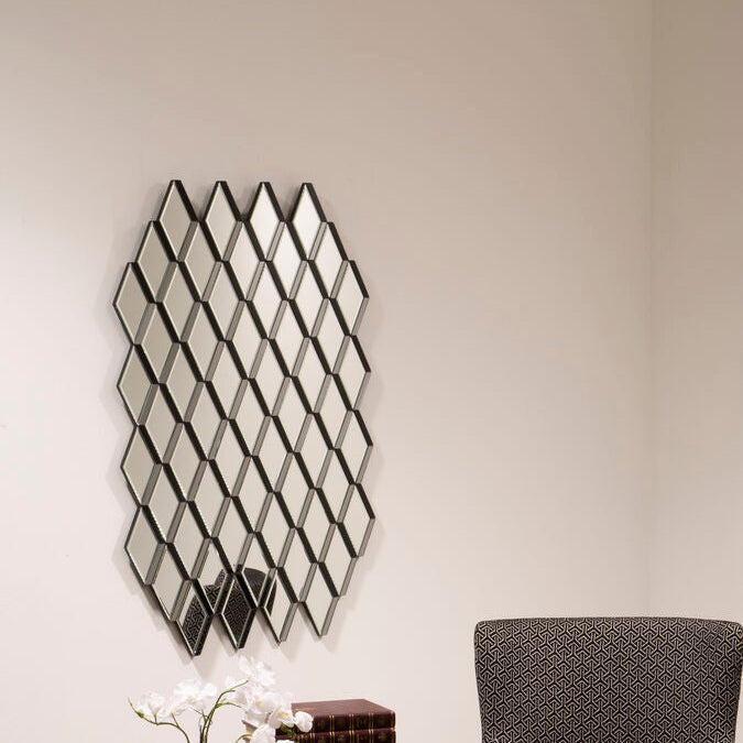 Reva Wall Mirror in Grey and Clear