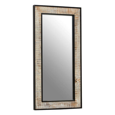 Recycled Wood Rectangular Wall Mirror
