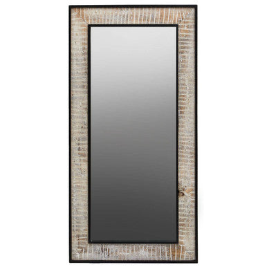 Recycled Wood Rectangular Wall Mirror