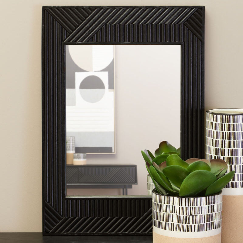 Black Finish Wall Mirror