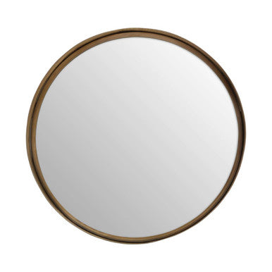 Small Gold Finish Round Wall Mirror