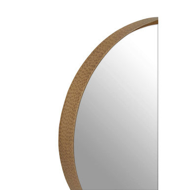 Small Gold Finish Round Wall Mirror