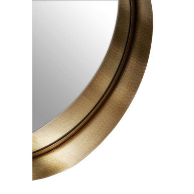 Small Gold Finish Round Wall Mirror