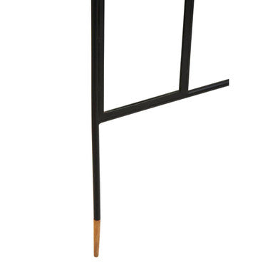 Black Floor Mirror with Coat Rack