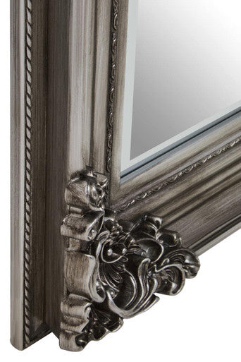 Silver Wooden Frame Wall Mirror