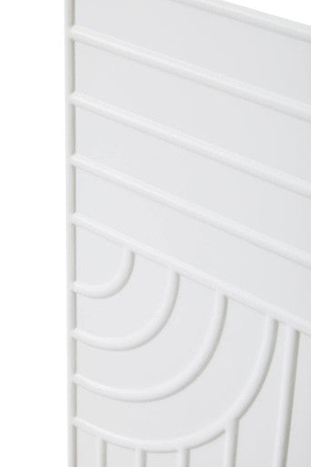 Off White Oval Wall Mirror with Sculpted Frame