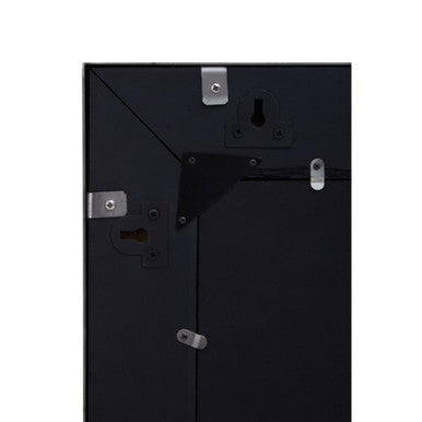 Black Rectangular Wall Mirror with Silver Edge