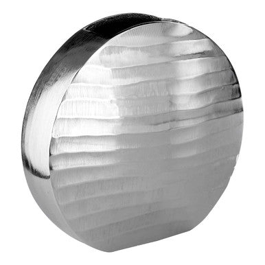 Large Round Vase in Nickel