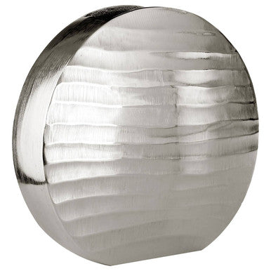 Large Round Vase in Nickel
