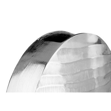 Large Round Vase in Nickel