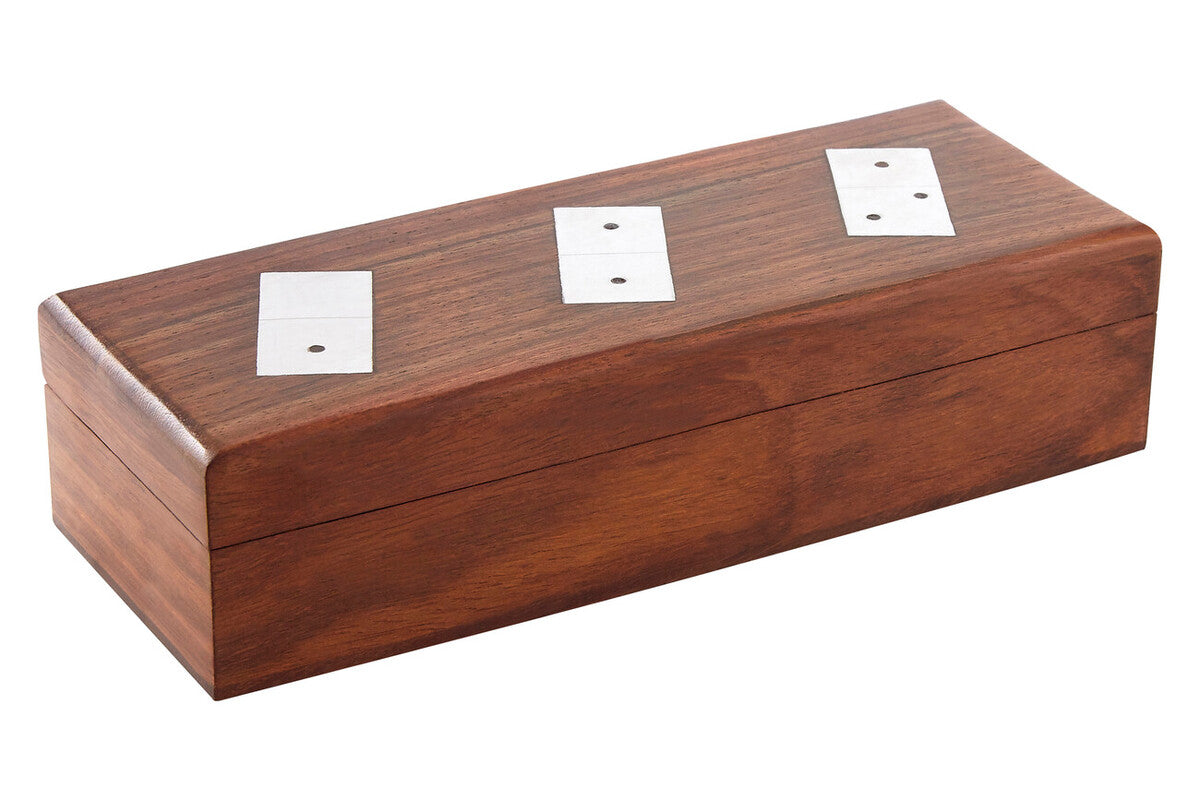 Sheesham Wood Domino Set with Aluminium Details