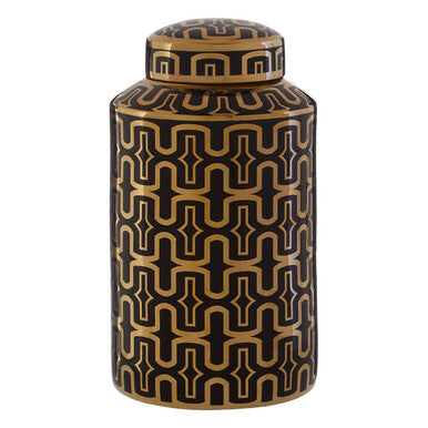 Tamara Small Jar in Black and Gold