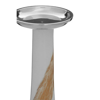 White and Gold Candle Holder