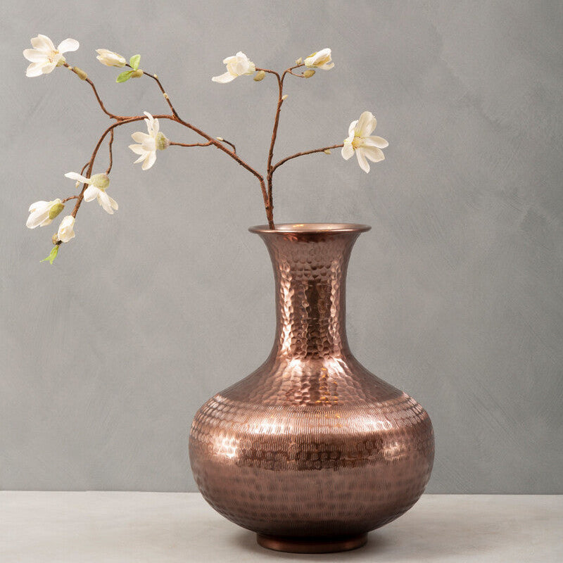 Bottle Vase in Metallic Aluminium