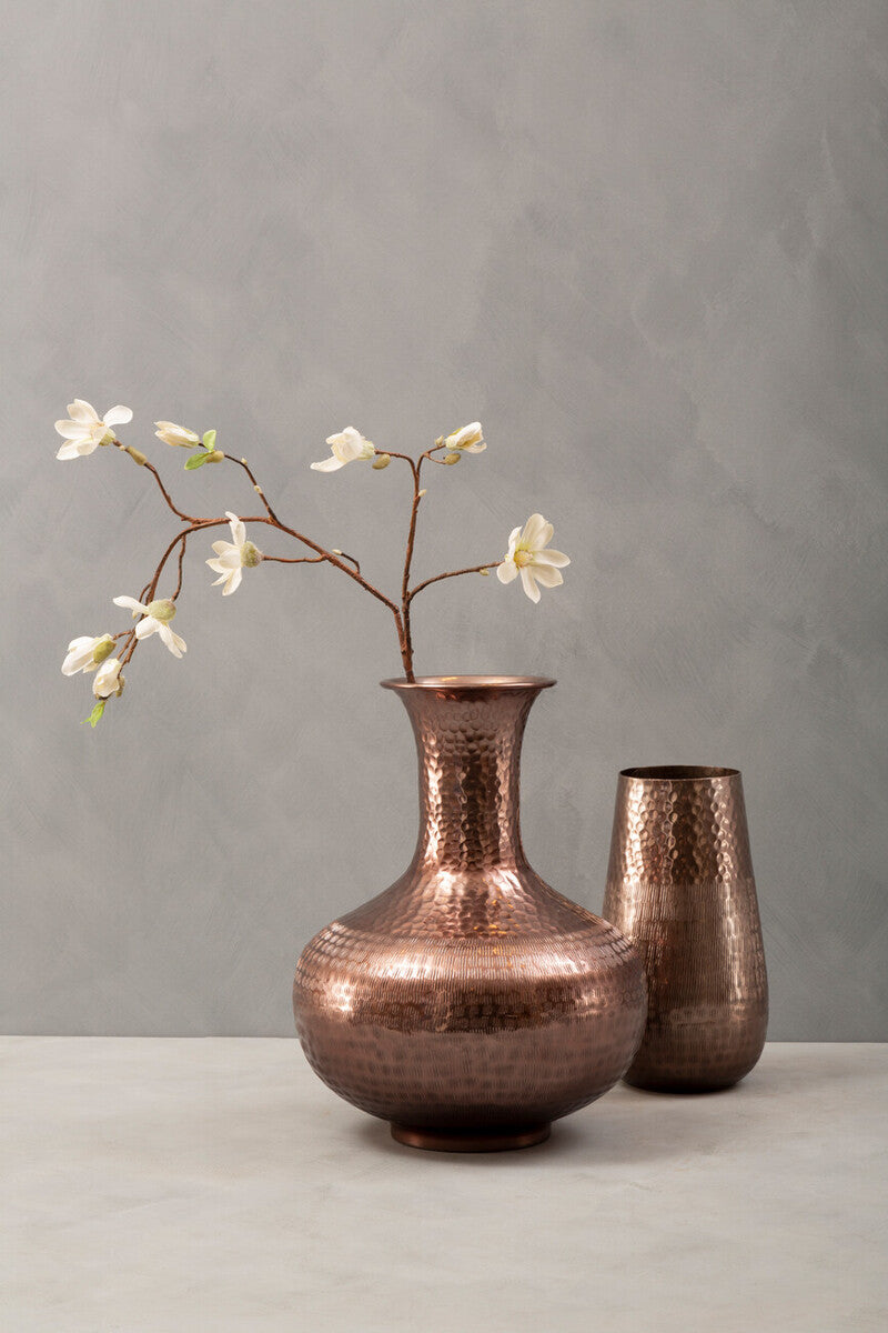 Bottle Vase in Metallic Aluminium
