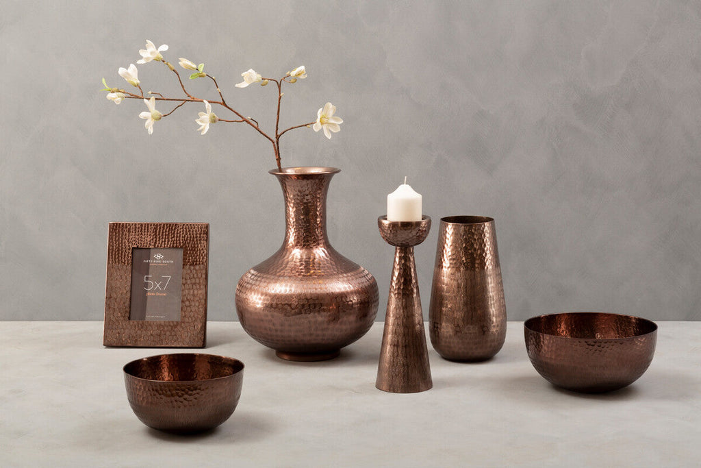 Bottle Vase in Metallic Aluminium