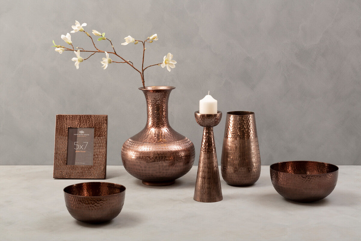 Bottle Vase in Metallic Aluminium