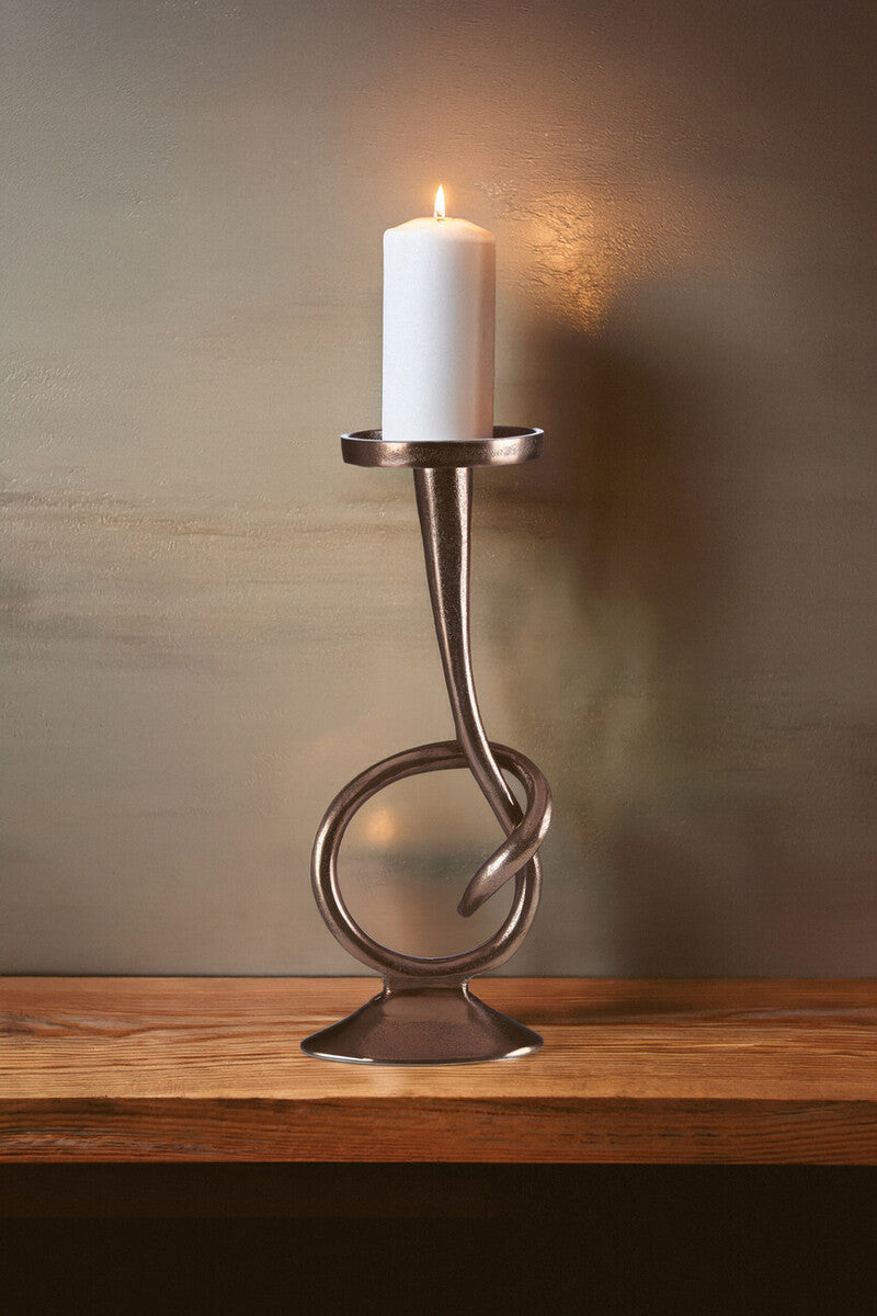Kensington Townhouse Twist Bronze Candle Holder