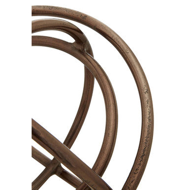 Nexus Set of Two Bronze Sphere Sculptures