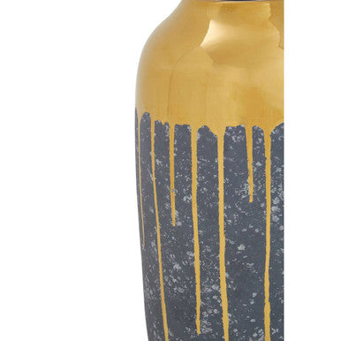Grey and Gold Large Vase