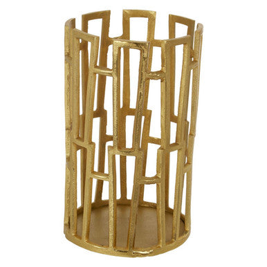 Small Candle Holder in Gold Finish