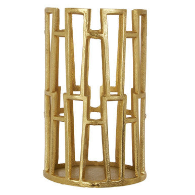 Small Candle Holder in Gold Finish