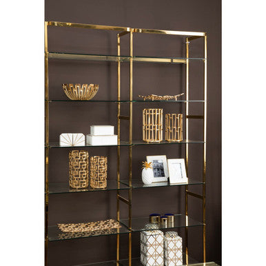 Small Candle Holder in Gold Finish