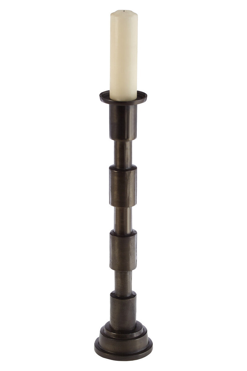 Large Matte Black Candle Holder