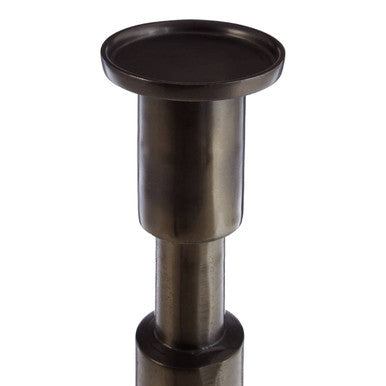 Large Matte Black Candle Holder