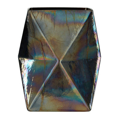 Large Oil Slick Glass Candle Holder