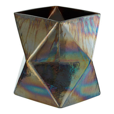Small Oil Slick Glass Candle Holder